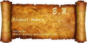 Biebel Maura névjegykártya